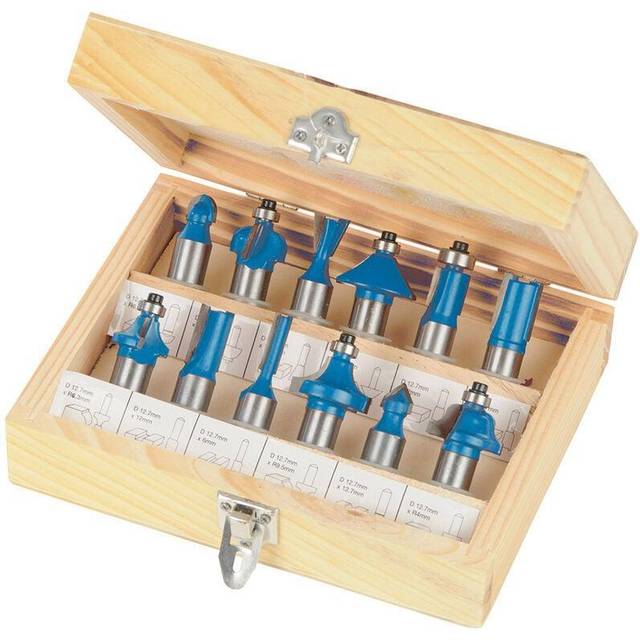 Silverline 1/2" TCT Router Bit Set 12 Piece 1/2"