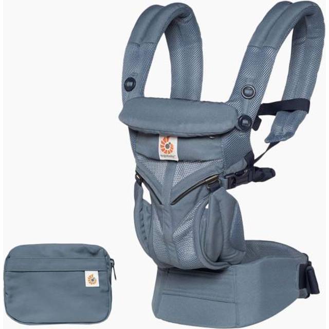 Ergobaby Omni 360 Cool Air Mesh, Ergonomisk Bärsele Med Justerbar Position, Vadderat Stöd För Korsryggen, Utfällbart Solskydd, Oxford Blue