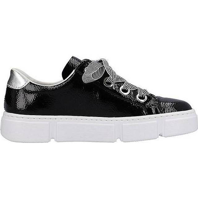 Rieker damsneakers N59A2, dam snörskor, lös insats, Svart 00, 39 EU