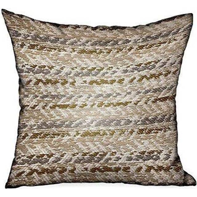 Plutus Antique Zane Brown Dobby Luxury Outdoor/Indoor Throw Pillow Double sided  12 x 20