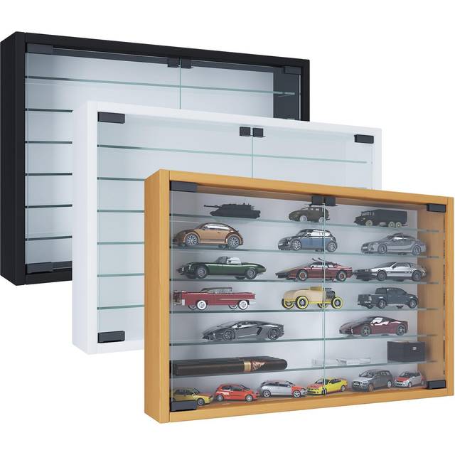 VCM Mandosa XL Vægskab 2 Glaslåger Hvid Vitrineskab