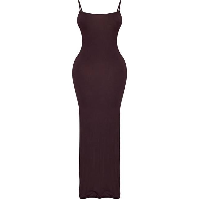 Shape Chocolate Brown Jersey Strappy Maxi Dress, Chocolate Brown - 14