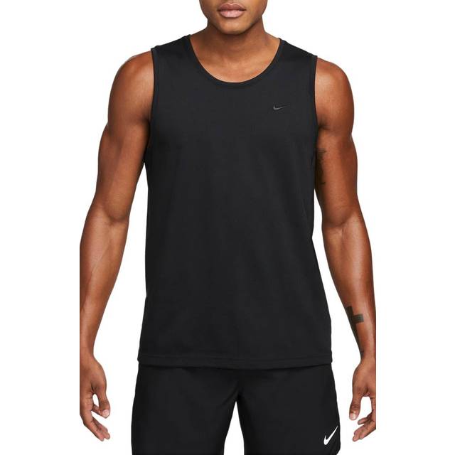 Nike herr M Nk Df Primary Stmt Tank Vest, SVART/SVART, M