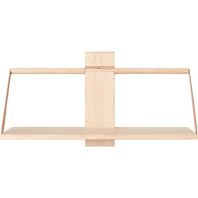 Wood Wall Shelf, Oak, 60x25x32 cm