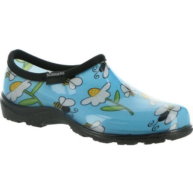 Sloggers Women's Bumble Bee and Flower Print Rain and Garden Shoes - - Blue (9)