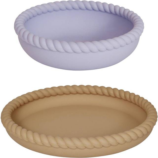 OYOY Mini - Mellow Plate & Bowl - LightRubber/Lavender (M107298)