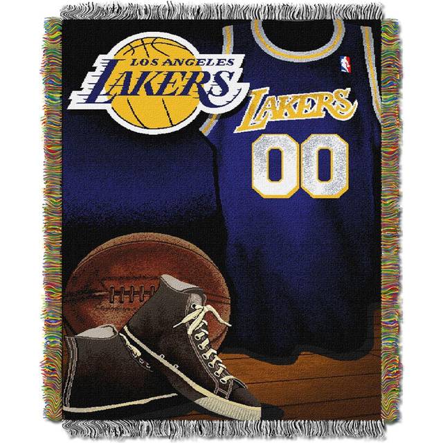 "Northwest NBA Los Angeles Lakers Unisex-Adult Woven Tapestry Throw Blanket  48"""" x 60""""  Vintage"
