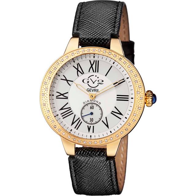 Womens Astor White Dial 9107 Leather Swiss Quartz Watch - Black - One Size