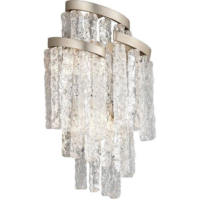 Hudson Valley Lighting - Mont Blanc 3 Light Wall Sconce modern Leaf, Venetian Glass