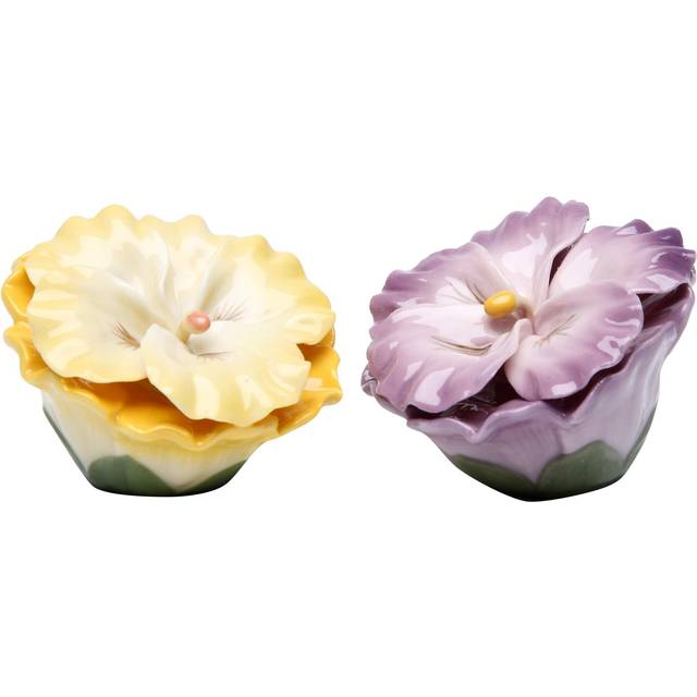 StealStreet SSCG20734  2.5 Inch Yellow and Purple Pansy Flowers Salt and Pepper Shaker Set