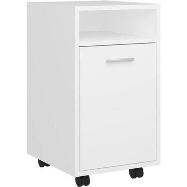 vidaXL Side Cabinet with Wheels Concrete Grey 33x38x60 cm Engineered Wood