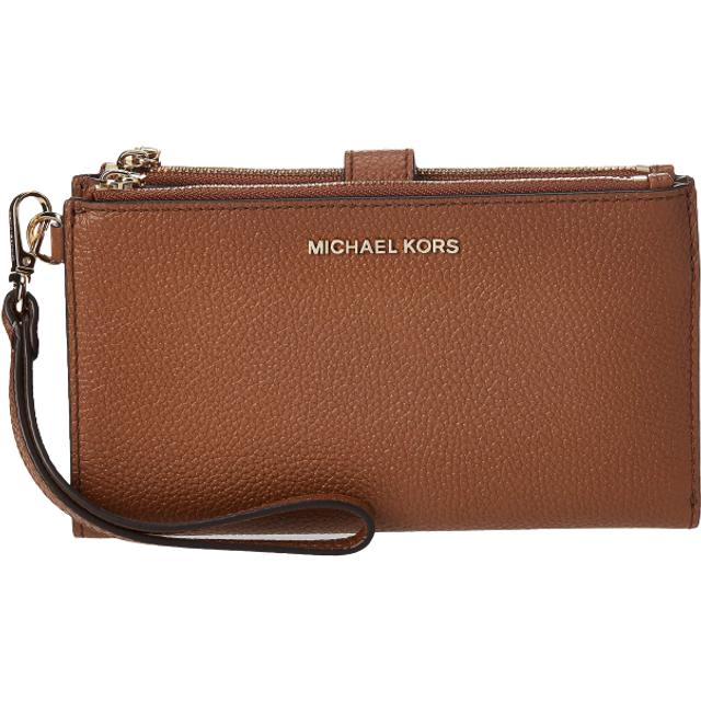 MK Adele Pebbled Leather Smartphone Wallet - Brown - Michael Kors - ONE SIZE