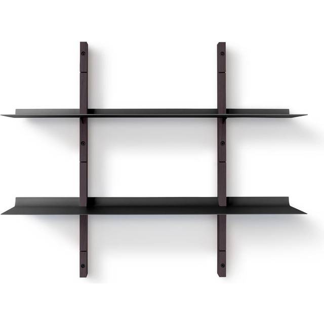 Eva Solo - Smile Set Shelving System S - eiche, grau/natur, pulverbeschichtet/BxHxT 80x65x20cm/zwei Regalböden - grey (70.0 x 80.0 x 20.0cm)