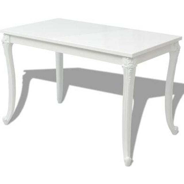vidaXL Dining Table 116x66x76 cm High Gloss White