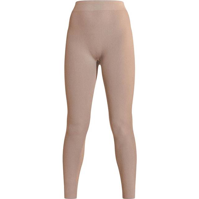Stone Structured Contour Rib Leggings, White - M