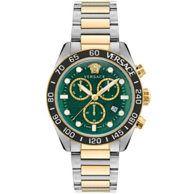 VERSACE Greca Dome Chrono Gents Watch, Silver, Men - Ilver