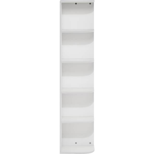 Furinno Pasir 5-nivås hörnhylla bokhylla, vit