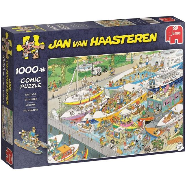 Jan van Haasteren 19067 The Locks Jigsaw Puzzle 1000 Pieces, Multi