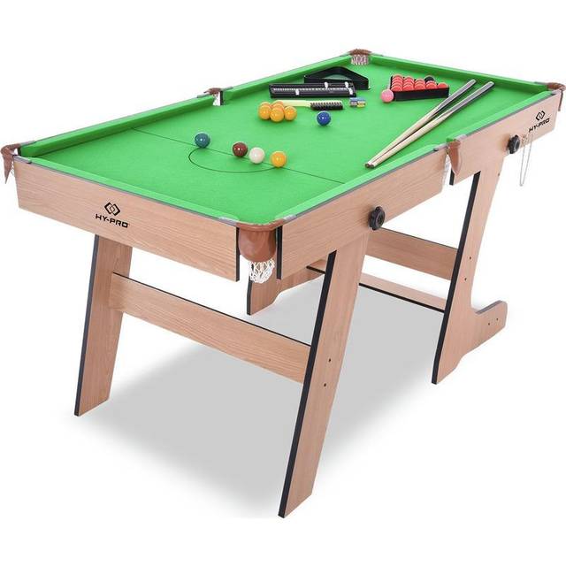 Hy-Pro 6ft Folding Snooker and Pool Table - Oak
