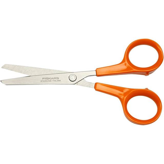Fiskars hobbysax, Längd: 13 cm, För höger- och vänsterhänta, Blad i rostfritt stål/handtag i plast, Orange, Classic, 1005154