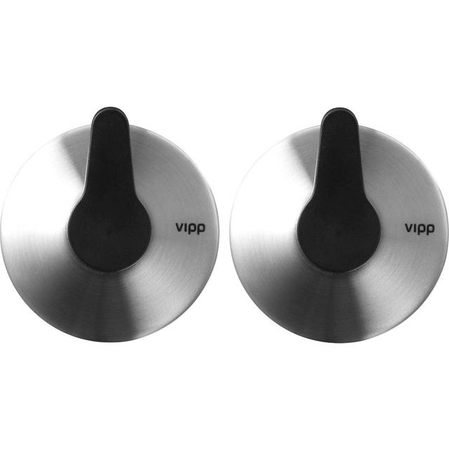 Vipp Vipp12 krok med sugpropp 2-pack Stainless steel