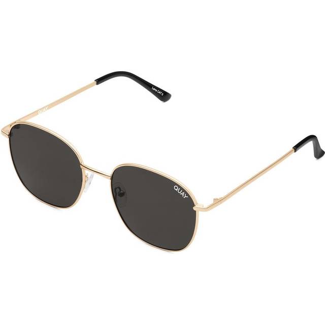 QUAY AUSTRALIA Jezabell Round Aviator Sunglasses - Gold, Gold, Women