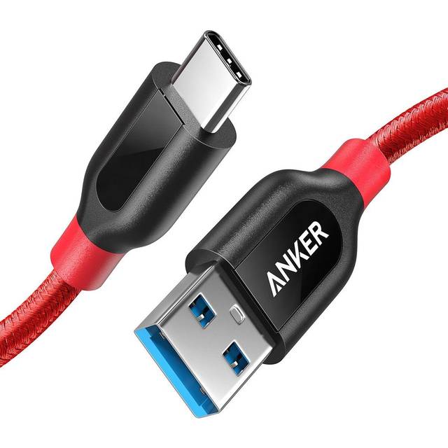 PowerLine+ USB-A to USB-C Cable Red