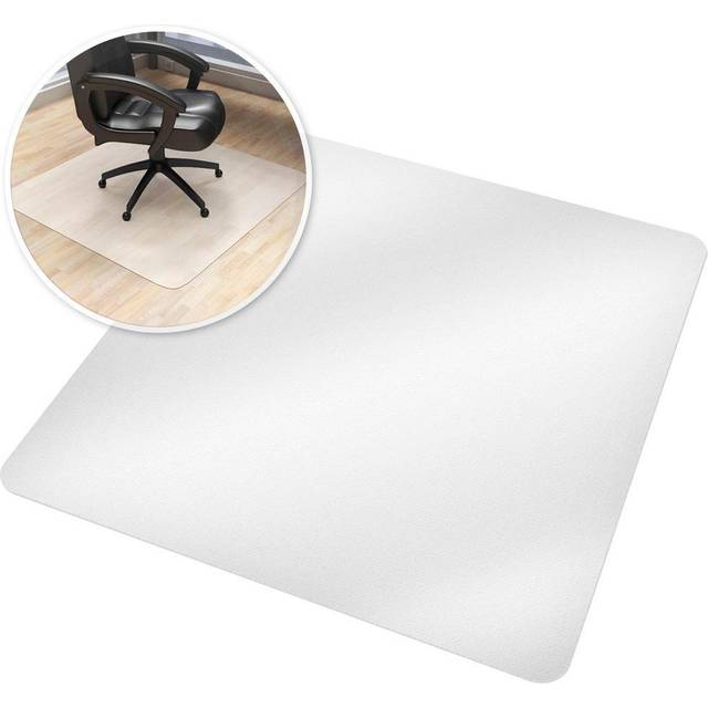 Tectake Carpet Protector Office Chair Mat 120x120, White