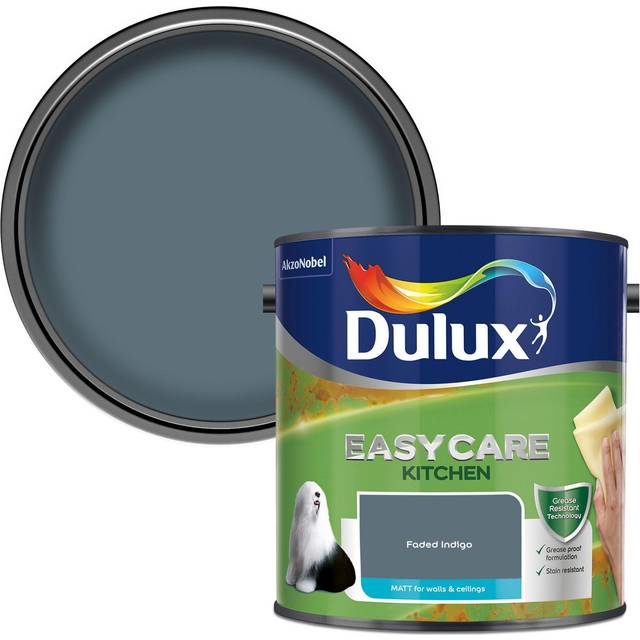 Dulux Easycare Kitchen Matt Emulsion Paint- Faded Indigo - 2.5L - Blues