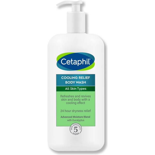 Cetaphil  Cooling Relief Body Wash  Fragrance Free  20 fl oz (591 ml)
