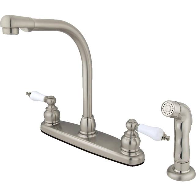 Kingston Brass KB718SP Victorian Centerset Kitchen Faucet  Brushed Nic