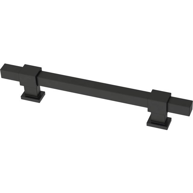 Franklin Brass Square Bar Adjusta-Pull? Cabinet Pull  Matte Black  1-3/8 in to 6-5/16 in (35-160mm) Adjustable Drawer Handle  5 Pack  P44368-FB-B