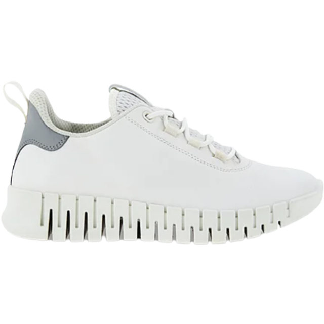 Ecco Womens Gruuv Sneaker Leather Trainers Shoes White - UK 6 / EU 39