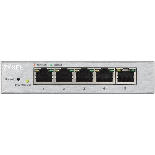 Zyxel GS1200-5 5-Port Web Managed Gigabit Switch - 5-Port Web Managed