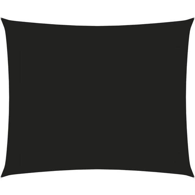 Naplate 3m x 4m Rectangular Shade Sail - Black (400cm W X 300cm D)