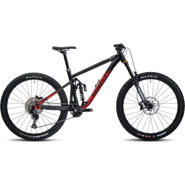 Ghost Riot EN AL Universal | MTB Heldämpad | Black-Red-Grey
