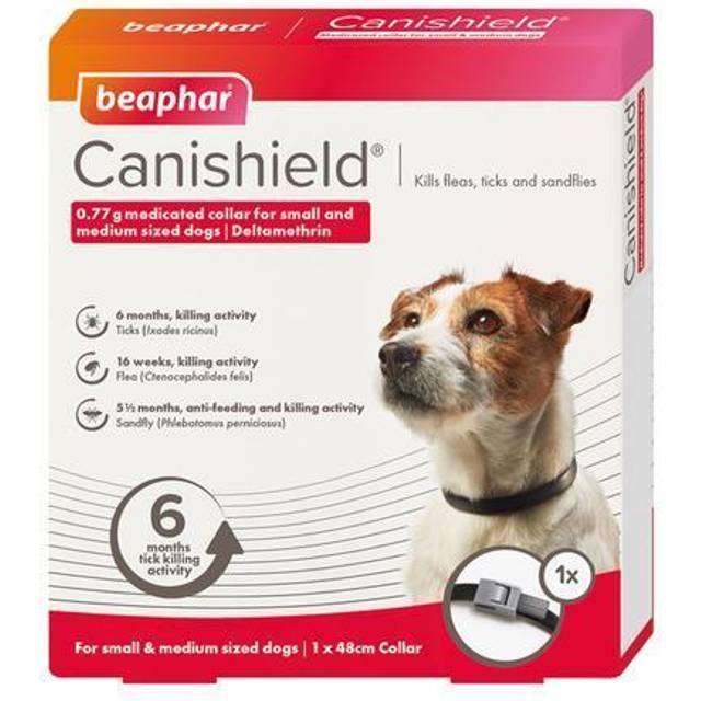 Beaphar canishield dog flea & tick collar for small and medium sized dogs 48cm