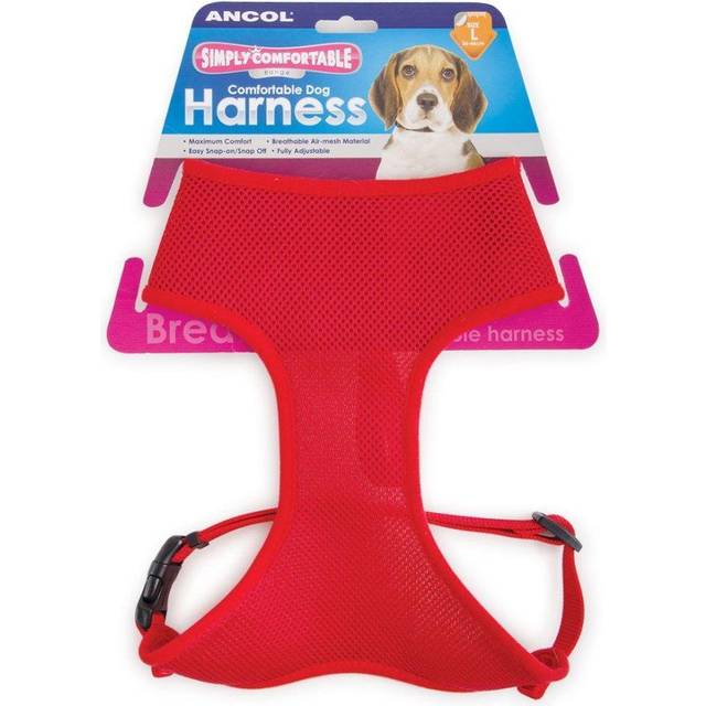 Comfort Mesh Dog Harness - Red / Extra Small