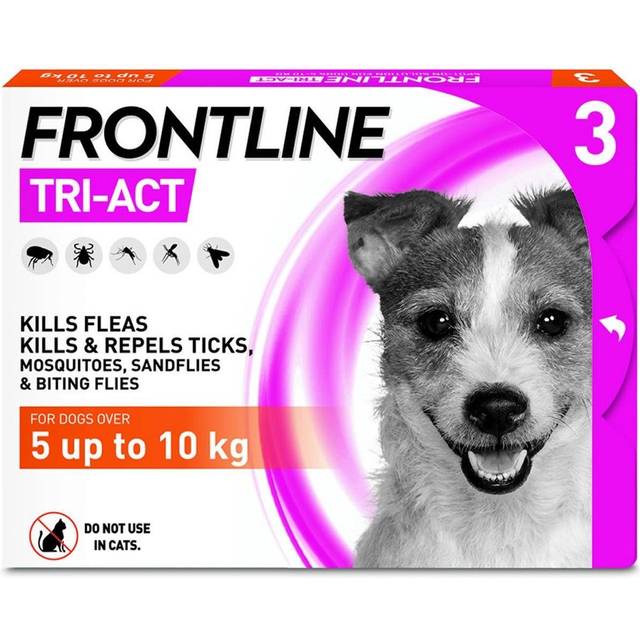 Frontline Tri-Act Spot On For Small Dogs 5-10kg - 3 Pipettes 5 - 10 kg x 3 pipettes