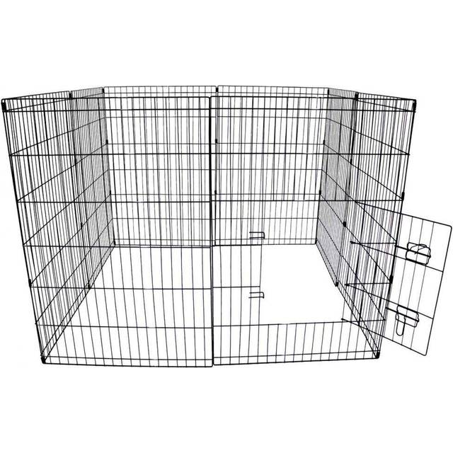 Oypla 91cm Large Folding Pet Dog Rabbit Run Play Pen Cage Enclosure Fence