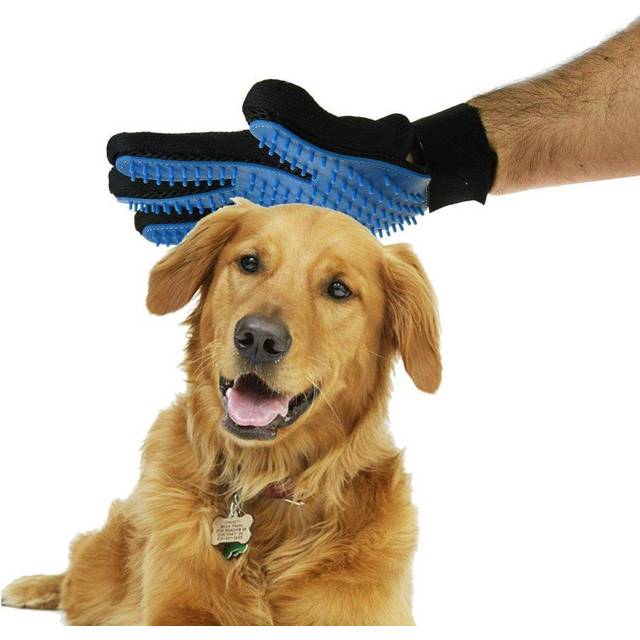 Five Finger Pet Dog Cat Silicone Glove Hair Grooming Mitt Detangler Massager