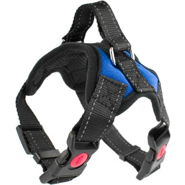 (Blue Harness, Extra Small (XS)) KCT No Pull Padded Dog Harnesses Red/Black/Blue