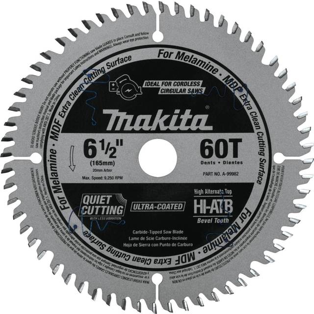 Makita SPECIALIZED Plunge Saw MDF and Laminate Saw Blade 165mm 60T 20mm
