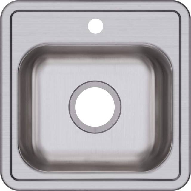 Elkay Dayton Stainless Steel 15 x 15 x 53/16  Single Bowl Top Mount Bar Sink