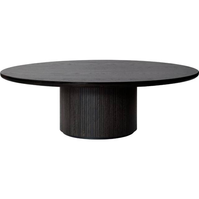 Gubi - Moon Coffee Table Round H45 x Ø150, Brown/Black Stained Veneer Oak Lacquered - Soffbord - Space Copenhagen