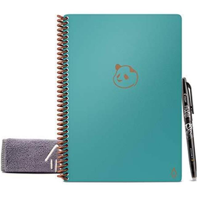 Rocketbook Panda återanvändbar veckoplanerare – digital A4 anteckningsbok, blågrön smart anteckningsblock, daglig akademisk dagbok, att göra-lista, Bullet Journal, med Frixion raderbar penna,