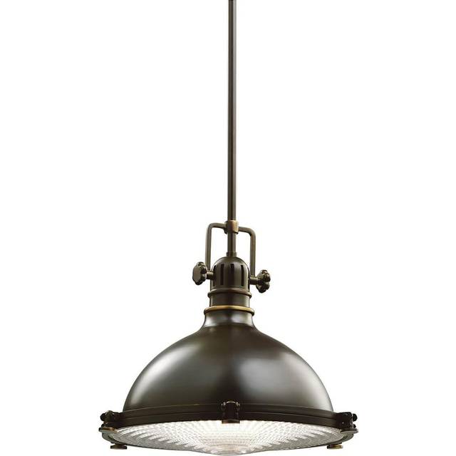 Elstead - Hatteras Bay - 1 Light Medium Dome Ceiling Pendant Olde Bronze, E27