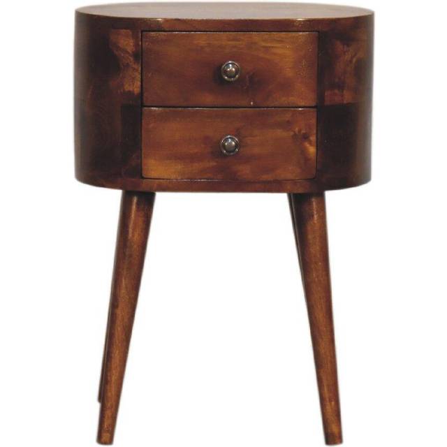 Artisan Mini Chestnut Rounded Bedside Table
