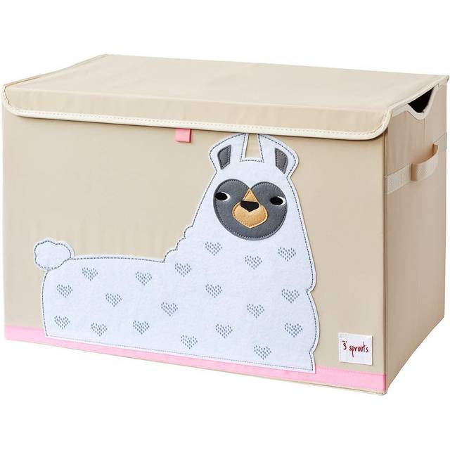 3 Sprouts Collapsible Multipurpose Toy Chest Storage Trunk Organizer Bin, Llama