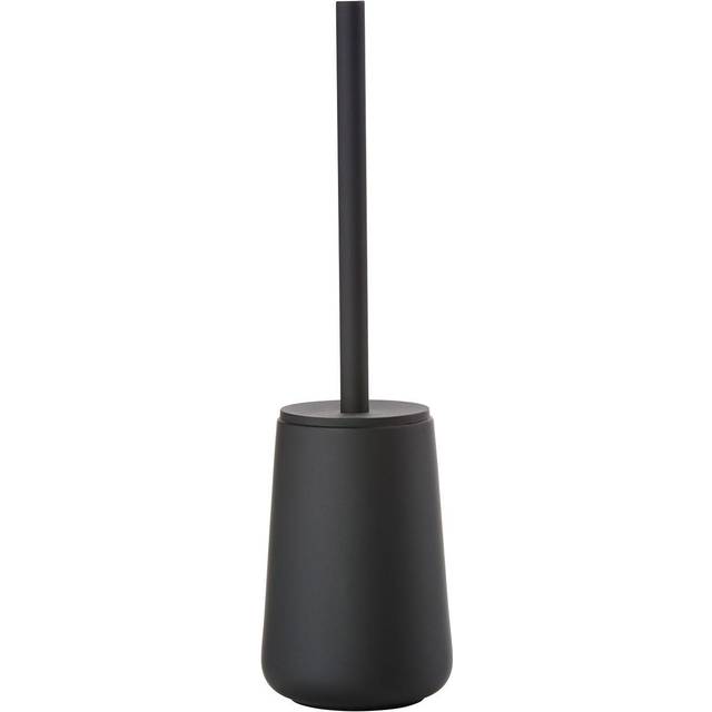 Zone Denmark Nova One toalettborste, keramisk toalettborste, toalettborste med borsthållare, soft touch-beläggning, diameter 10,3 cm, höjd 37 cm, svart